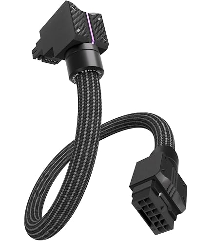 Amazon.co.jp: 静かに! 24ピン 12VHPWR 90° 電源ケーブル 12V-2x6 ATX